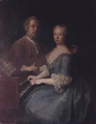 Karl-Heinrich Graun y su esposa Anna-Louise, c.1735